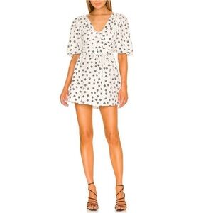For Love And Lemons White Floral Mini Dress